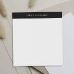 Bloc-note Minimalist Black and White Elegant Monogram<br><div class="desc">Create your own personalized notepad with elegant monogram name and minimalist black and white color design.</div>