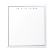 Bloc-note Minimalist Blue Monogram Two Border (Devant)