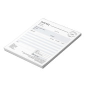 Bloc-note Minimalist Custom Business Invoice Sales Receipt (Tourné)