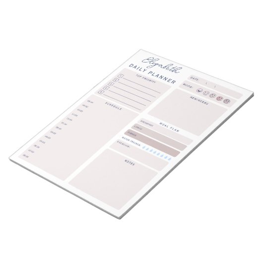 Bloc-note Minimalist Customizable To Do List Daily Planner (Incliné)