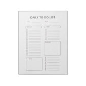 Bloc-note Minimalist daily to-do list notepad (Tourné)