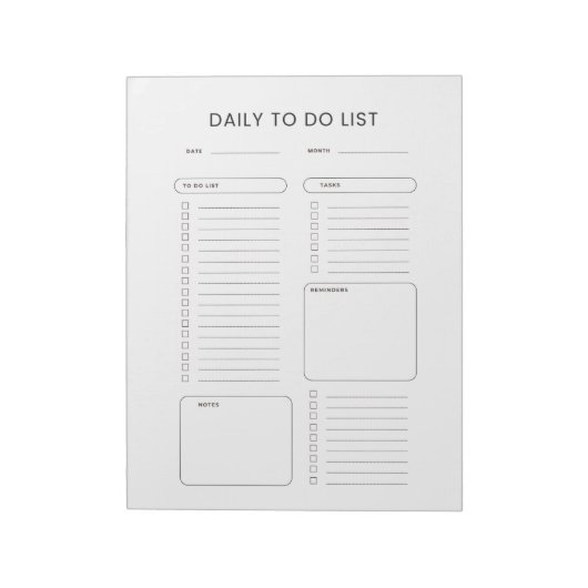 Bloc-note Minimalist daily to-do list notepad (Tourné)
