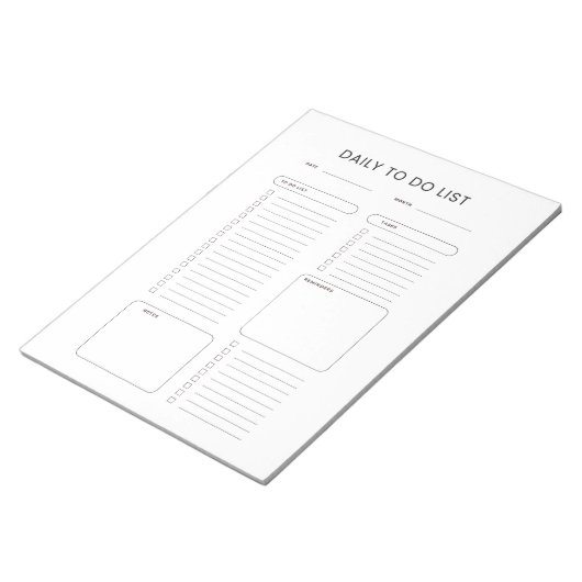 Bloc-note Minimalist daily to-do list notepad (Incliné)