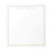 Bloc-note Minimalist Gold Monogram Two Border (Devant)