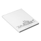 Bloc-note Minimalist Los Angeles Skyline Illustration (Incliné)