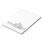 Bloc-note Minimalist Los Angeles Skyline Illustration (Tourné)