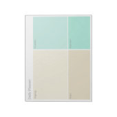 Bloc-note Minimalist, Modern Beige & Aqua Blue Daily Planner (Tourné)