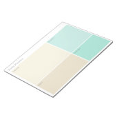 Bloc-note Minimalist, Modern Beige & Aqua Blue Daily Planner (Incliné)
