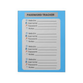 Bloc-note Minimalist Password Tracker  (Tourné)