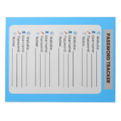 Bloc-note Minimalist Password Tracker  (Devant)