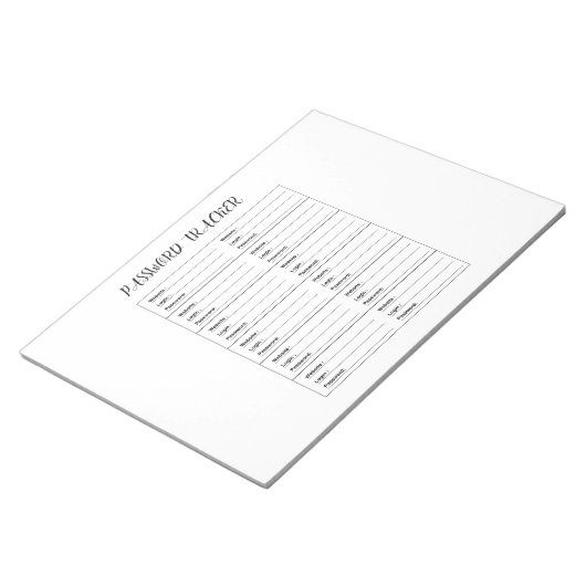Bloc-note Minimalist Password Tracker Logbook (Incliné)