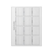 Bloc-note Minimalist Yearly Checklist Notepad (Tourné)