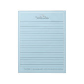 Bloc-note Minimaliste bleu professionnel (Tourné)