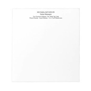 Bloc-note Minimaliste Classique Plain Professionnel