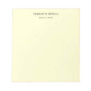 Bloc-note Minimaliste Classique Professionnel Crème Uni