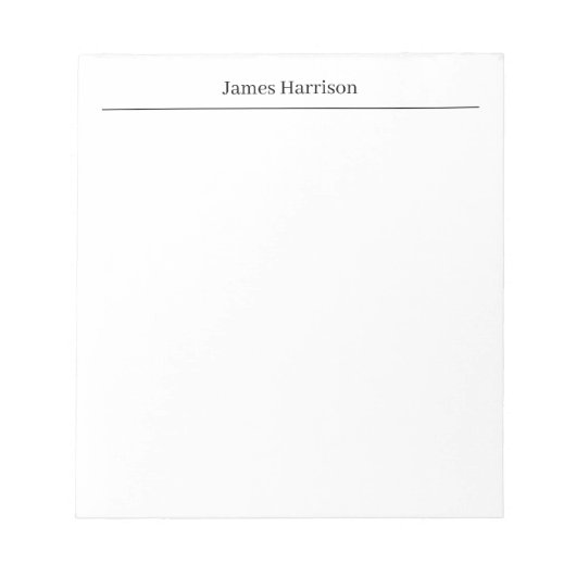 Bloc-note Minimaliste Classique Simple Professionnel (Devant)