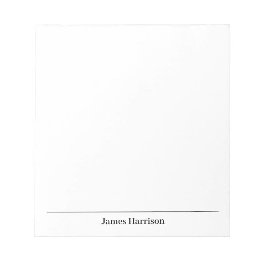 Bloc-note Minimaliste Classique Simple Professionnel (Devant)