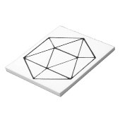 Bloc-note Minimaliste D20 Design Tabletop Gamer Geek (Tourné)