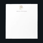 Bloc-note Minimaliste Earthy Pastel Botaniques Personnalisé<br><div class="desc">Ce dessin botanique minimaliste présente une feuille simple entourée de formes abstraites et d'étoiles dans une palette de couleurs pastel terne,  blush et sage,  personnalisée avec votre nom.</div>