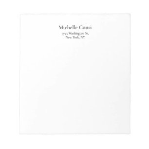 Bloc-note Minimaliste Élégant Lisible Moderne