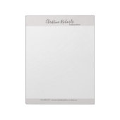 Bloc-note Minimaliste gris élégant (Tourné)