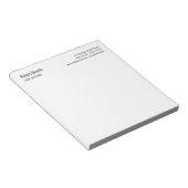 Bloc-note Minimaliste Moderne Blanc Simple (Incliné)