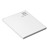 Bloc-note Minimaliste Moderne Blanc Uni (Incliné)