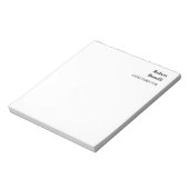Bloc-note Minimaliste Moderne Blanc Uni (Tourné)