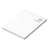 Bloc-note Minimaliste Moderne Blanc Uni (Tourné)