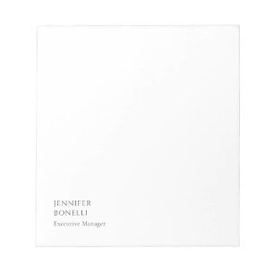 Bloc-note Minimaliste moderne noir et blanc tendance