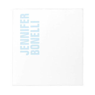 Bloc-note Minimaliste moderne professionnel audacieux bleu b