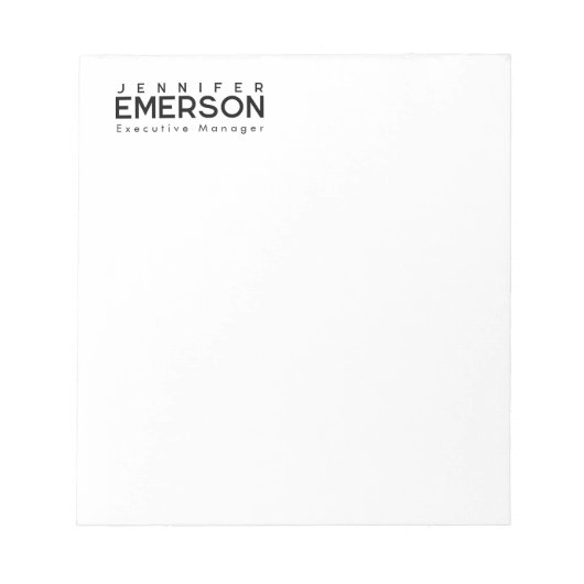 Bloc-note Minimaliste moderne professionnel plain (Devant)