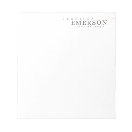 Bloc-note Minimaliste moderne professionnel plain (Devant)
