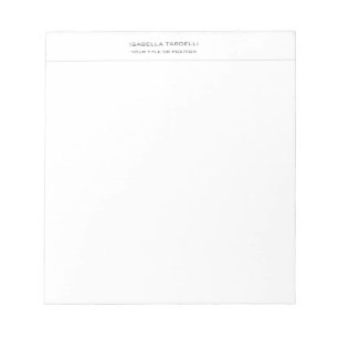 Bloc-note Minimaliste Moderne Professionnel Simple
