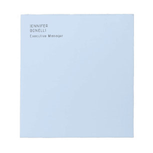 Bloc-note Minimaliste moderne professionnel tendance bleu pâ