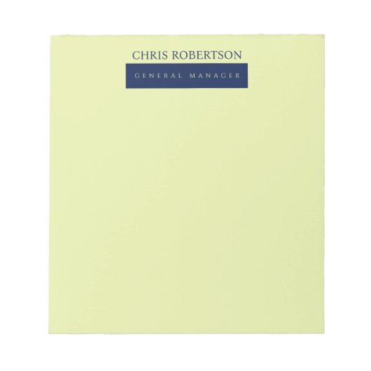 Bloc-note Minimaliste Moderne Simple (Devant)