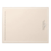 Bloc-note Minimaliste Professionnel Beige (Devant)