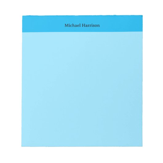 Bloc-note Minimaliste Professionnel Classique Bleu (Devant)