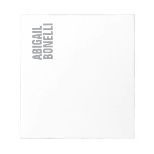 Bloc-note Minimaliste professionnel moderne gris blanc audac