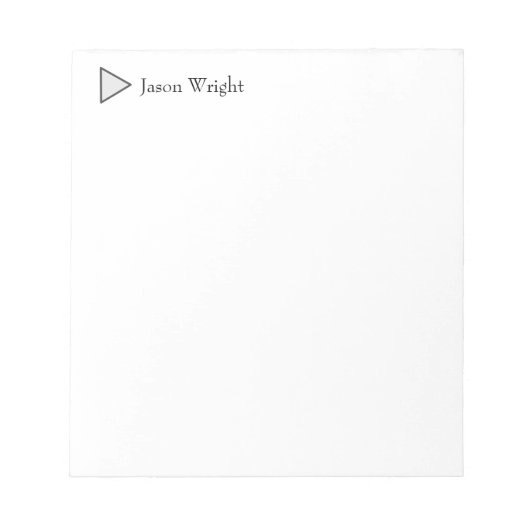 Bloc-note Minimaliste Professionnel Moderne Personnalisé (Devant)