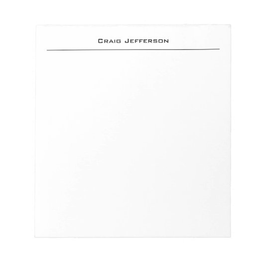 Bloc-note Minimaliste Professionnel Moderne Simple (Devant)