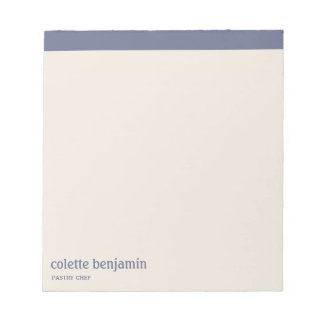 Bloc-note Minimaliste Propre Bleu-Gris & Pêche Pâle