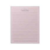 Bloc-note Minimaliste rose professionnel (Tourné)