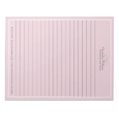 Bloc-note Minimaliste rose professionnel (Devant)