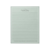 Bloc-note Minimaliste vert professionnel (Tourné)