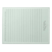 Bloc-note Minimaliste vert professionnel (Devant)