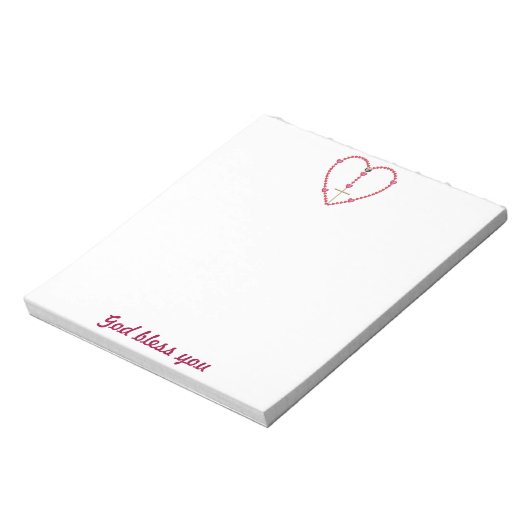 Bloc-note Minuscule coeur Rosaire (Tourné)