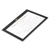 Bloc-note Miss USA style Pageant Certificats-Participation (Incliné)