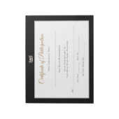 Bloc-note Miss USA style Pageant Certificats-Participation (Tourné)