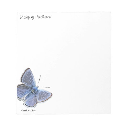 Bloc-note Mission Blue Butterfly Custom (Devant)